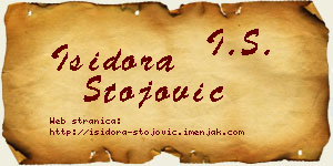 Isidora Stojović vizit kartica